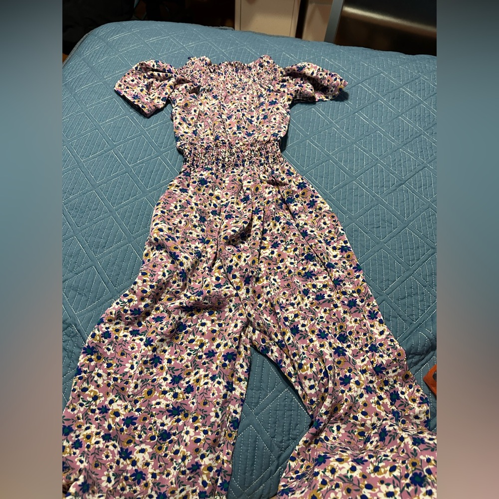 nwt floral purple jumpsuit